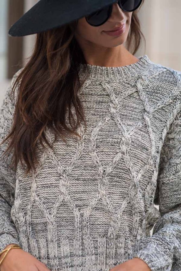 Hannah Cable Knit Sweater in Ivory - FINAL SALE Supply