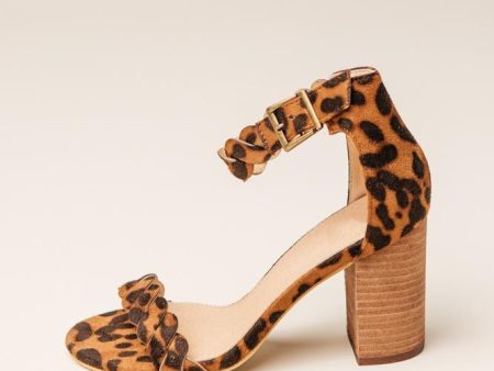 Alisa Braided Heels in Leopard Print on Sale