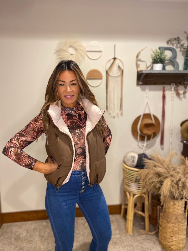 Magnolia brown vest Sale