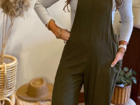 Olive overalls Online Hot Sale