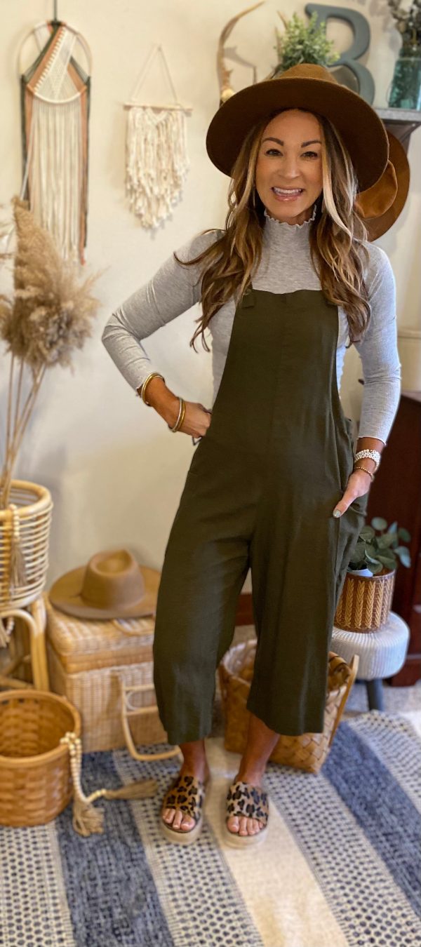 Olive overalls Online Hot Sale