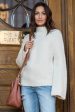 Camila Funnel Neck Sweater in Ivory Hot on Sale