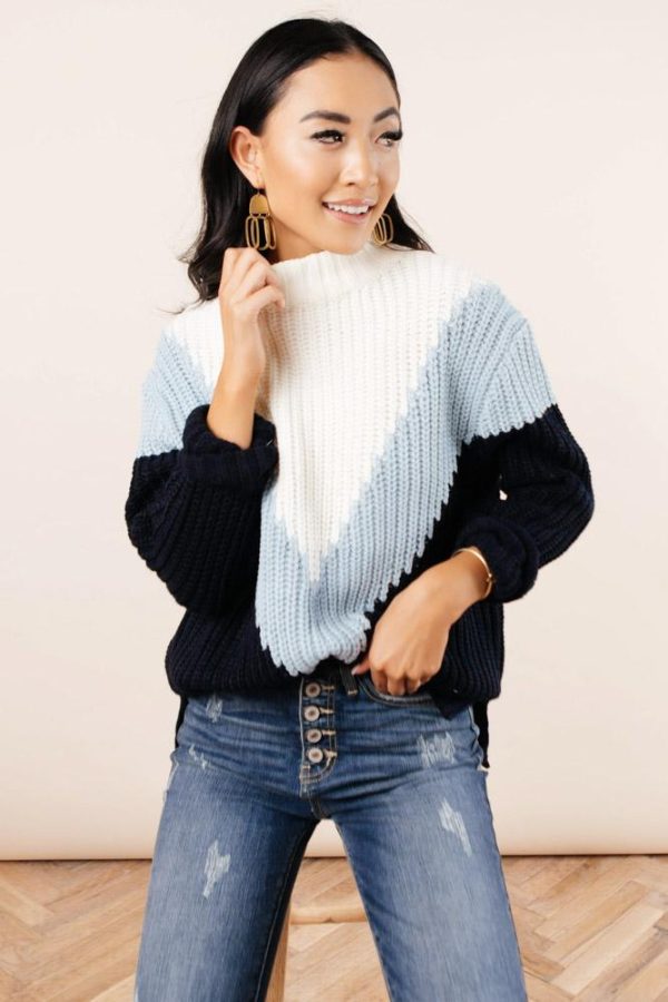 Emmie Knit Sweater in Navy - FINAL SALE Online Hot Sale