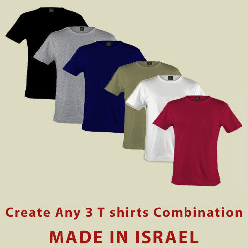 Israel Military Products Original 3 Plain T shirts Sale Online now