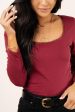 Angela Lace Top in Burgundy-FINAL SALE Cheap