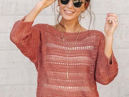 Vero Moda Crochet Top in Marsala Cheap