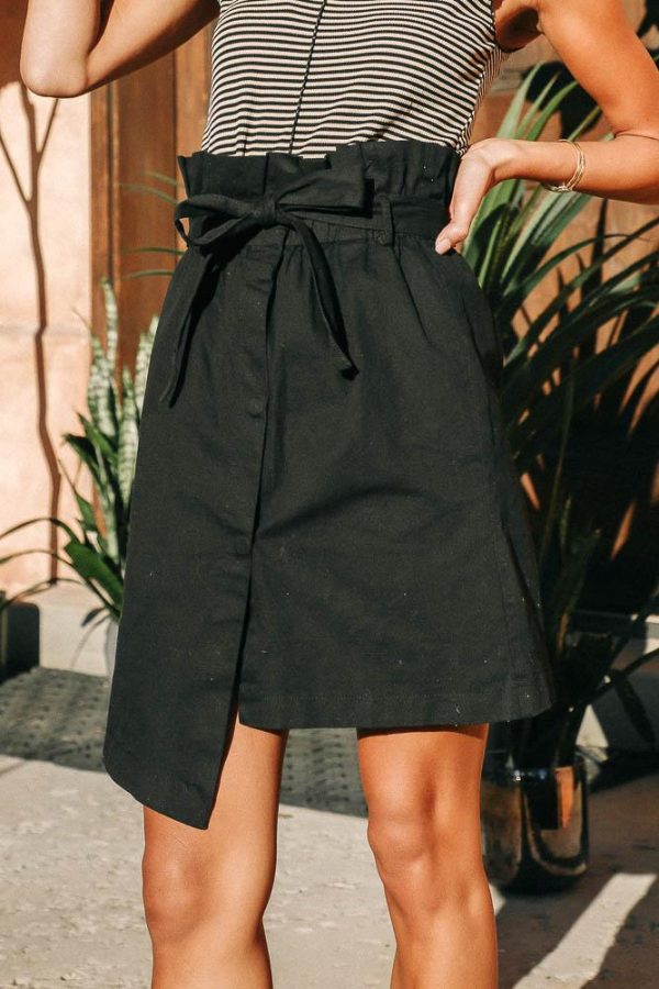 Seville Paperbag Skirt in Black Sale