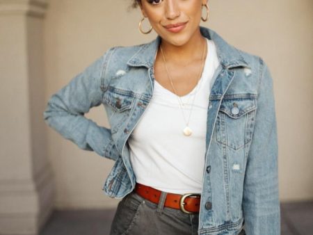 Kirra Cropped Denim Jacket For Discount