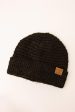 C.C. Ribbed Beanie in Black For Discount