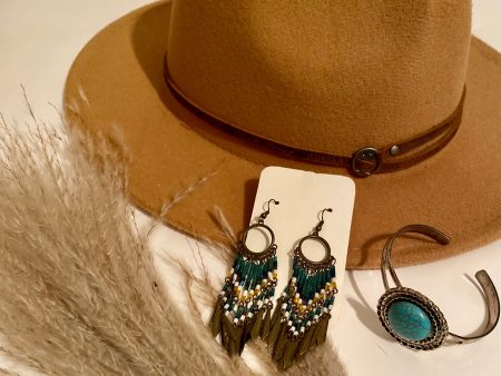 Dakota fringe earrings  earrings  accessories  turquoise jewelry Online now