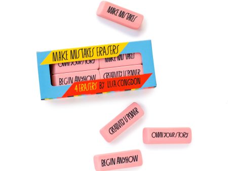 Make Mistakes Erasers - Lisa Congdon For Sale