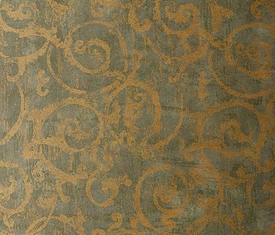 FSchumacher Wallpaper 528172 Bernini Scroll Mist Supply